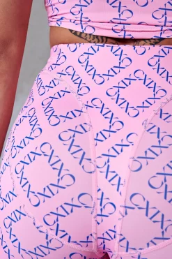 Leggings & Bikers*CXIX 119 Biker Shorts - Pink With Print