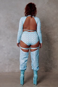 Leggings & Bikers*CXIX 119 Chaps - Blue With Print