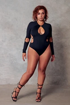 Body & Jumpsuits*CXIX 119 Plunge Bodysuit - Black