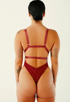 Body & Jumpsuits*CXIX Aphrodite Bodysuit - Maroon Suede