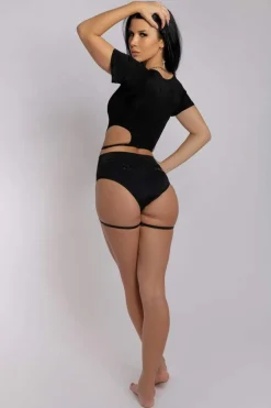 Tees & Tops*CXIX Baddies T-Shirt Garter - Black