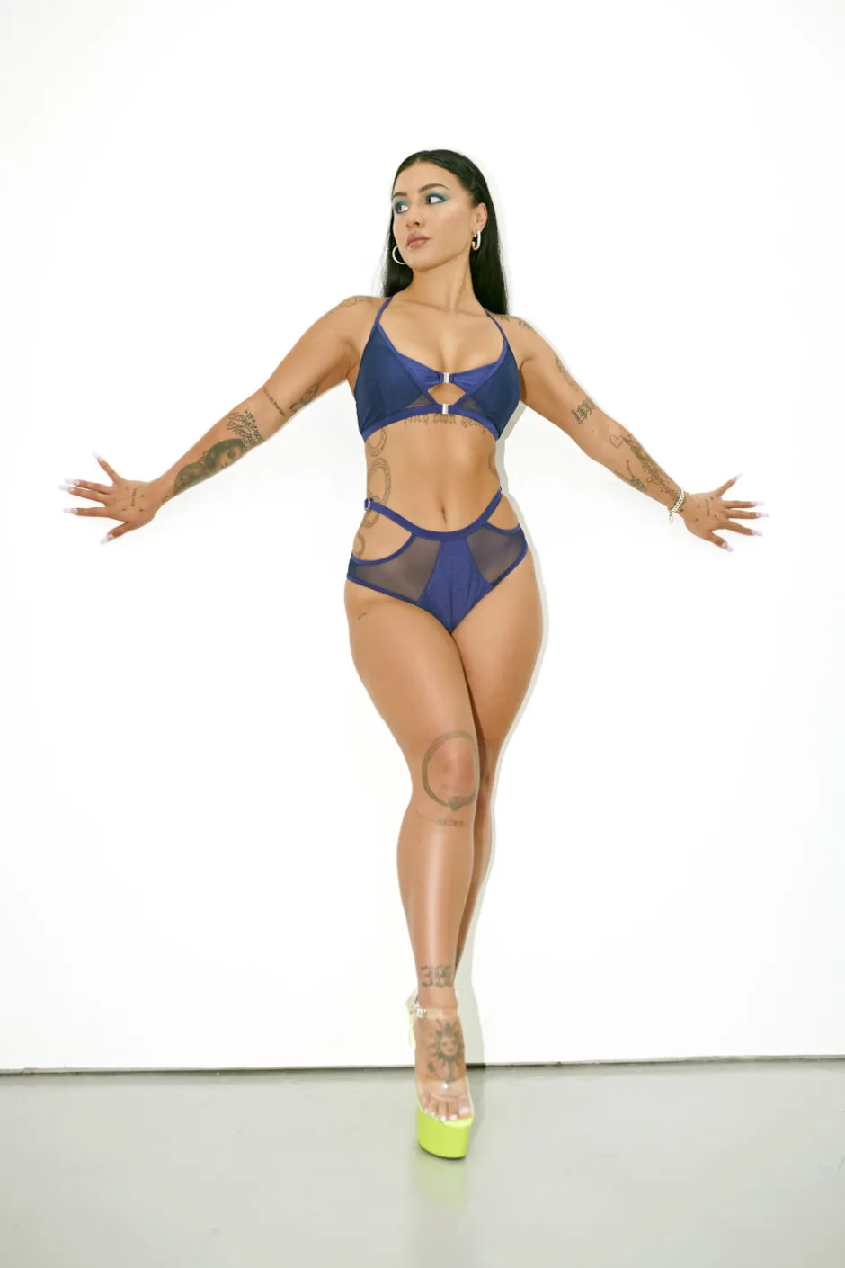 High Waisted Bottoms*CXIX Classique High Waisted Bottoms - Navy