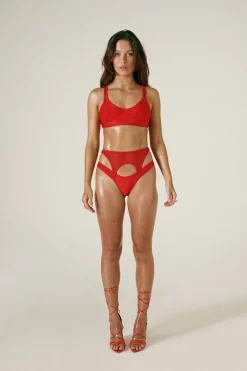 Tees & Tops*CXIX Classique Triangle Bralette - Red