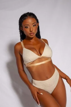 High Waisted Bottoms*CXIX Cora High Waisted Bottoms - Champagne No Garter