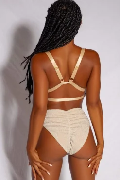 High Waisted Bottoms*CXIX Cora High Waisted Bottoms - Champagne No Garter