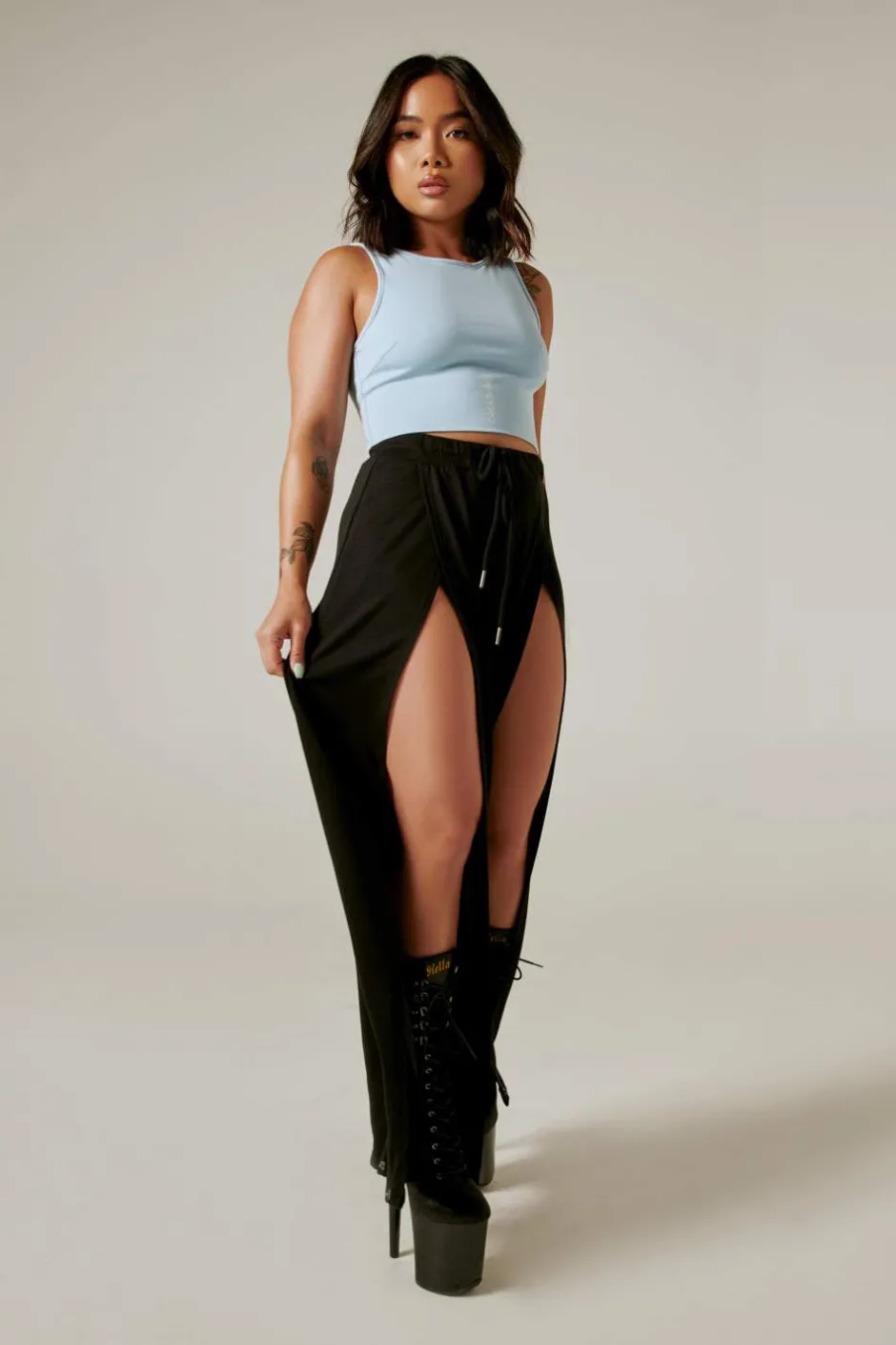 Tees & Tops*CXIX Creatures Crop Top - Powder Blue