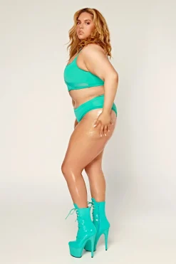 Tees & Tops*CXIX Dollhaus Choker Top - Aqua