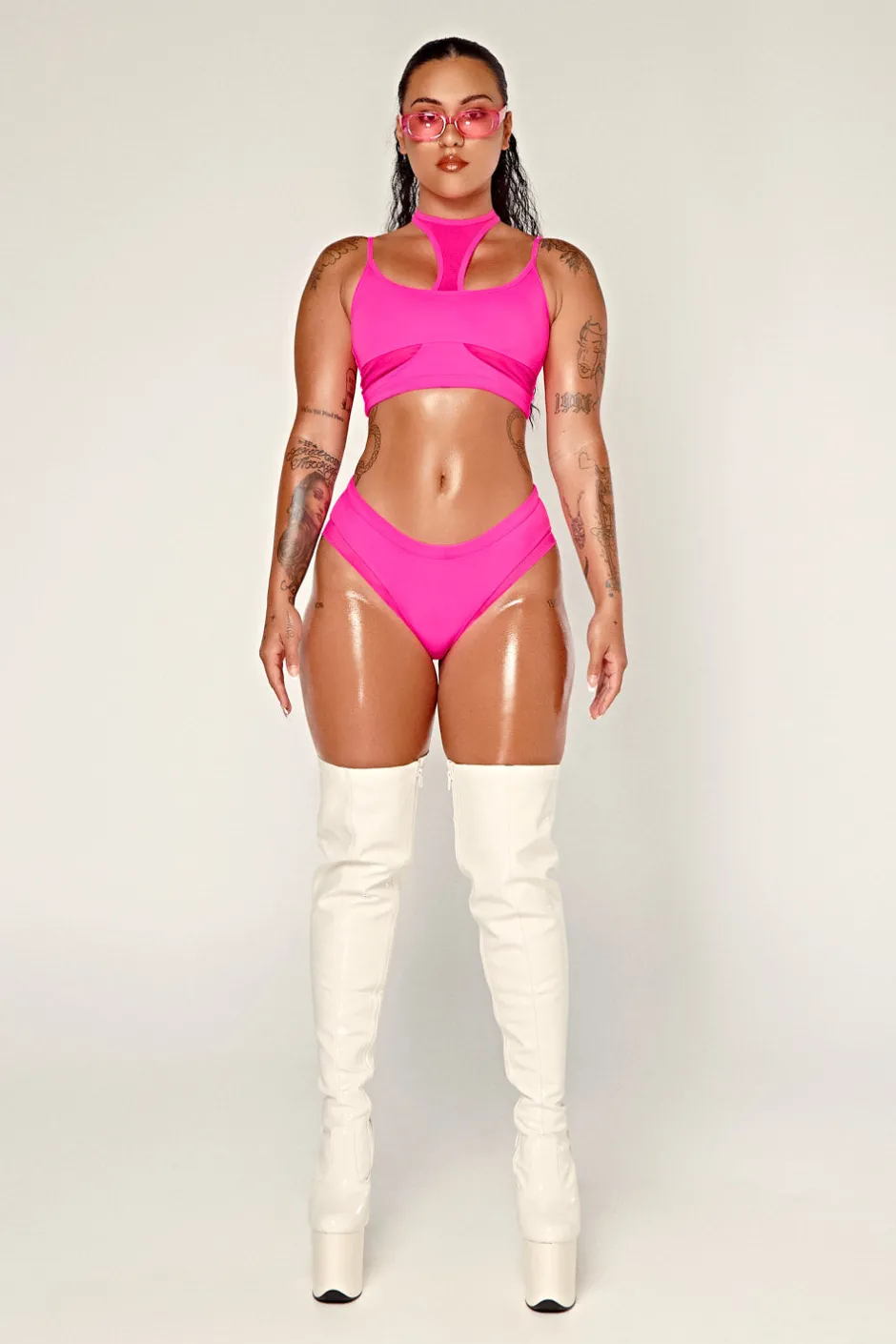 Tees & Tops*CXIX Dollhaus Choker Top - Barbie Pink