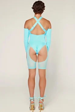 Body & Jumpsuits*CXIX Dollhaus Mesh Bodysuit - Blue