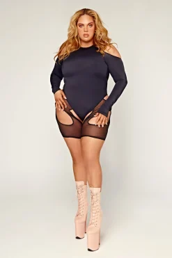 Body & Jumpsuits*CXIX Dollhaus Mesh Bodysuit - Black