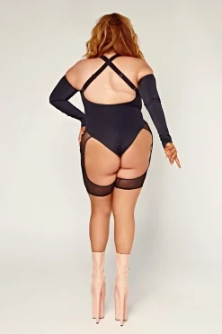 Body & Jumpsuits*CXIX Dollhaus Mesh Bodysuit - Black