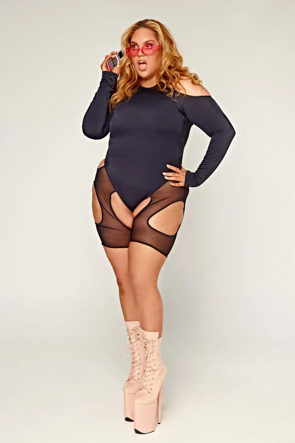 Body & Jumpsuits*CXIX Dollhaus Mesh Bodysuit - Black