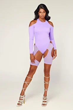 Body & Jumpsuits*CXIX Dollhaus Mesh Bodysuit - Purple