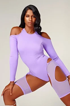 Body & Jumpsuits*CXIX Dollhaus Mesh Bodysuit - Purple