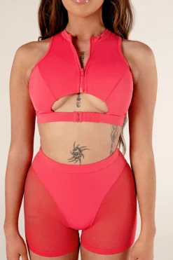 Tees & Tops*CXIX Dollhaus Sports Bra - Watermelon