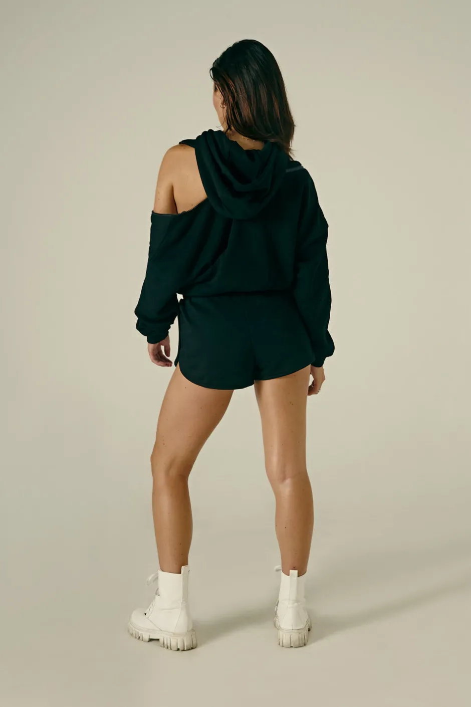 Joggers & Jumpers*CXIX Droptop Zip Hoodie - Black