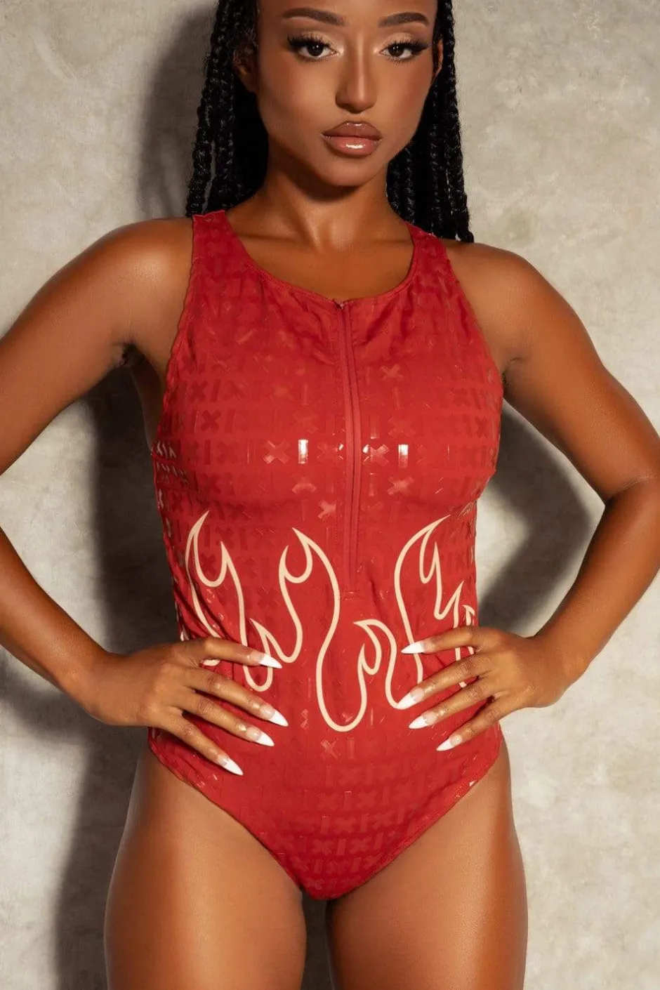 Body & Jumpsuits*CXIX Fya Gecko Grip Bodysuit - Red