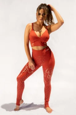 Leggings & Bikers*CXIX Fya Gecko Grip Leggings: Red