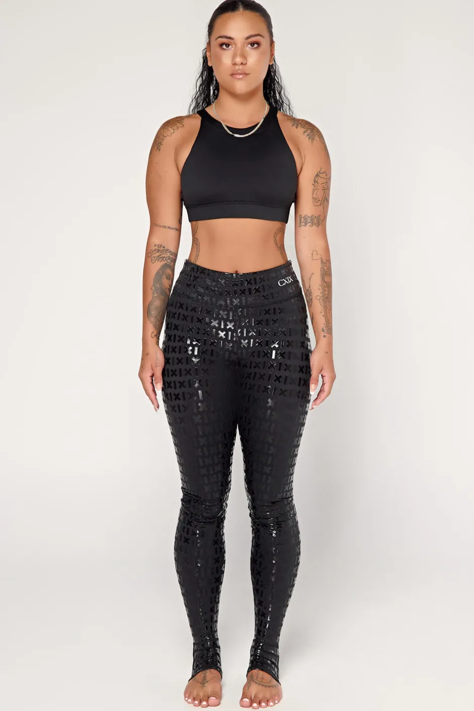 Gecko Grip™ Apparel*CXIX Gecko Grip™ Leggings: Black Waistband Grip