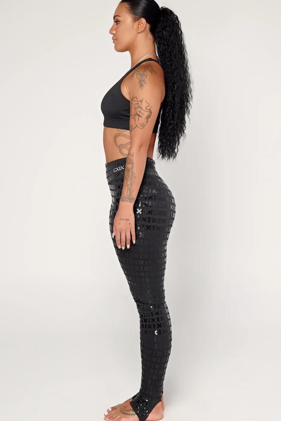 Gecko Grip™ Apparel*CXIX Gecko Grip™ Leggings: Black Waistband Grip