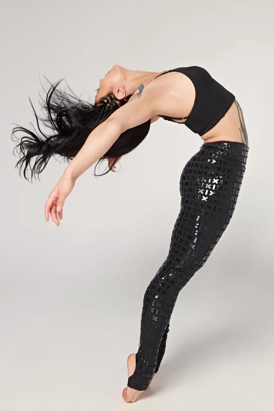 Leggings & Bikers*CXIX Gecko Grip™ Leggings: Black Waistband Grip