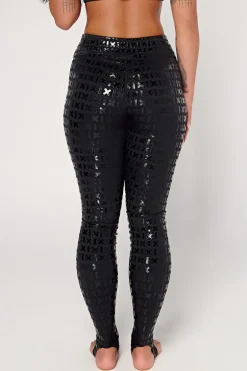Leggings & Bikers*CXIX Gecko Grip™ Leggings: Black Waistband Grip