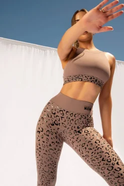 Gecko Grip™ Apparel*CXIX Gecko Grip™ Leggings: Dusky Leopard