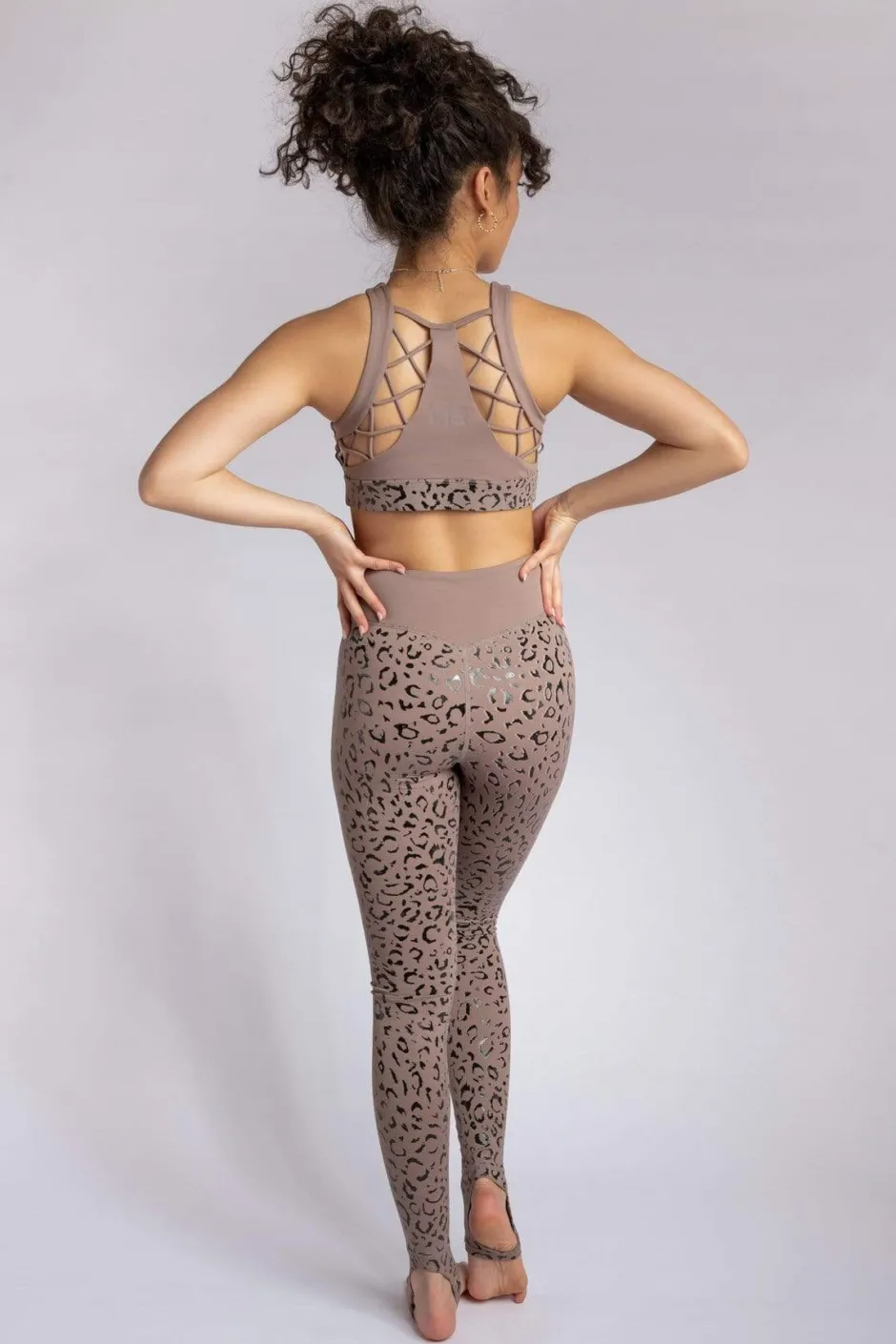 Gecko Grip™ Apparel*CXIX Gecko Grip™ Leggings: Dusky Leopard