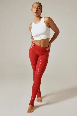 Leggings & Bikers*CXIX Gecko Grip™ Leggings: Red Rust
