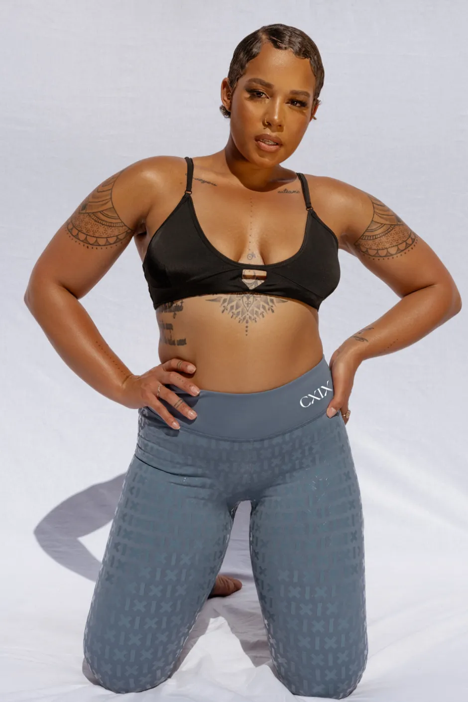 Gecko Grip™ Apparel*CXIX Gecko Grip™ Leggings: Steel Blue