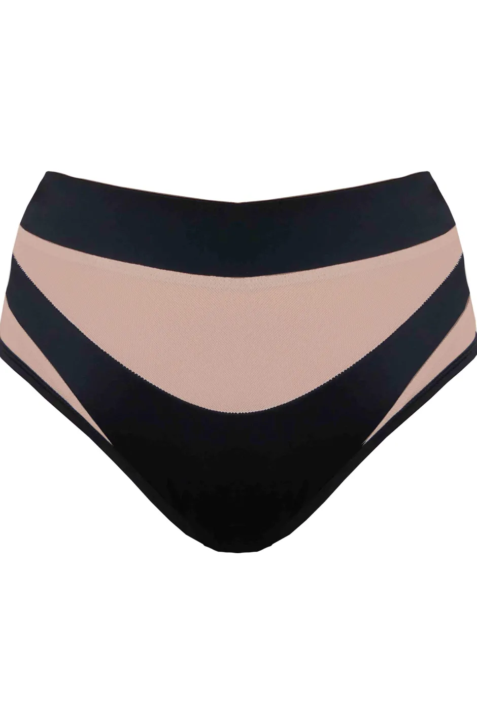 High Waisted Bottoms*CXIX Goddess High Waisted Bottoms - Black With Sand Mesh