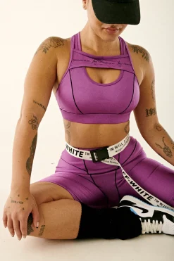 Tees & Tops*CXIX Haley Crossover Sports Bra - Purple