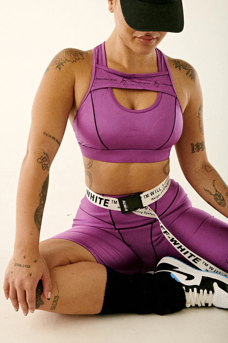 Tees & Tops*CXIX Haley Crossover Sports Bra - Purple