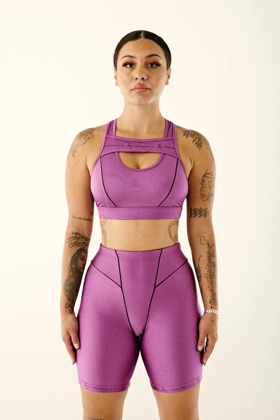 Tees & Tops*CXIX Haley Crossover Sports Bra - Purple