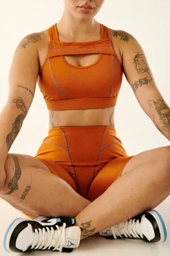 Tees & Tops*CXIX Haley Crossover Sports Bra - Orange