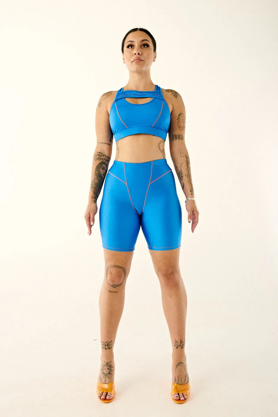 Tees & Tops*CXIX Haley Crossover Sports Bra - Blue