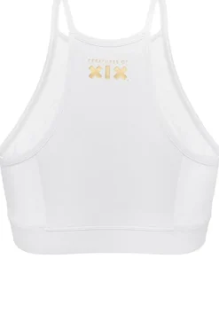 Tees & Tops*CXIX I S I S Goddess Halter Top - White With White Mesh