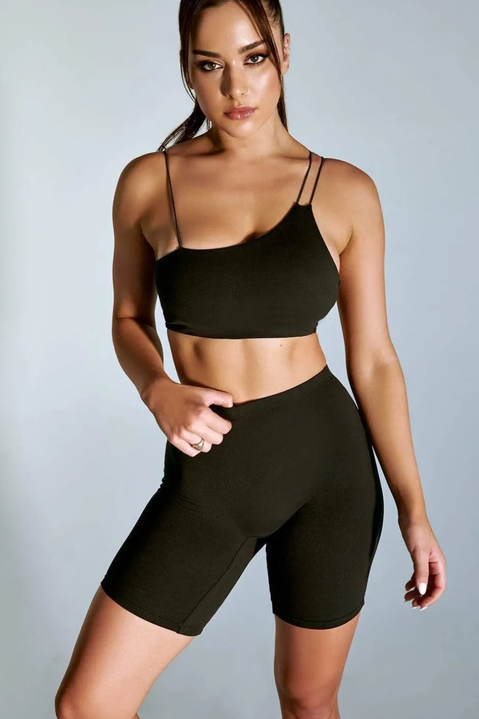 Tees & Tops*CXIX Luxlounge One Shoulder Illusion Top - Black