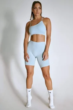 Tees & Tops*CXIX Luxlounge One Shoulder Illusion Top - Baby Blue