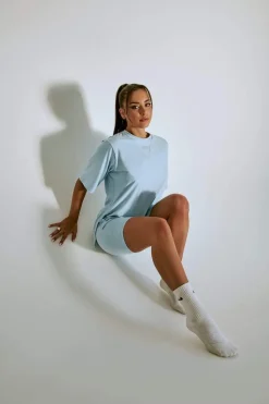 Tees & Tops*CXIX Luxlounge Oversized T-Shirt - Baby Blue