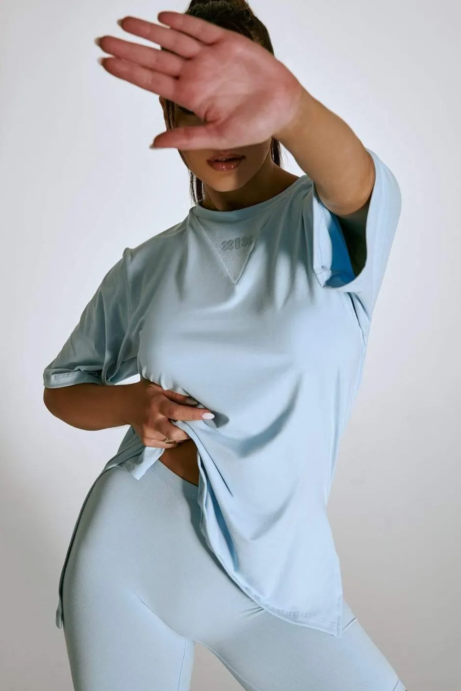 Tees & Tops*CXIX Luxlounge Oversized T-Shirt - Baby Blue