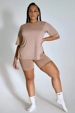 Tees & Tops*CXIX Luxlounge Oversized T-Shirt - Taupe