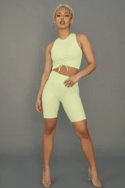 Leggings & Bikers*CXIX Move It Ribbed Corset Biker Shorts - Appletini