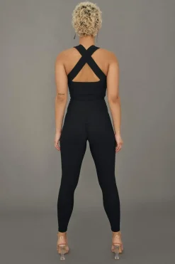 Leggings & Bikers*CXIX Move It Ribbed Corset Leggings - Black
