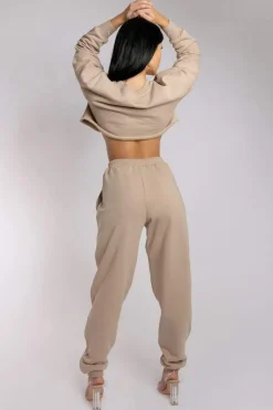Joggers & Jumpers*CXIX Oversized Cropped Jumper - Fawn