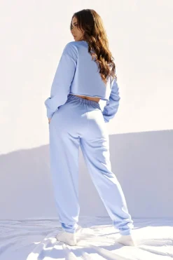 Tees & Tops*CXIX Oversized Cropped Jumper - Powder Blue
