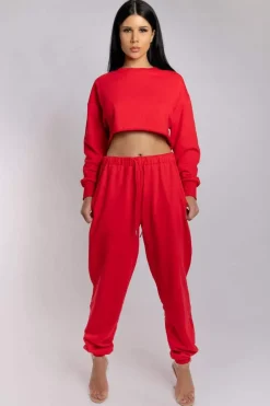 Tees & Tops*CXIX Oversized Cropped Jumper - Jalapeno