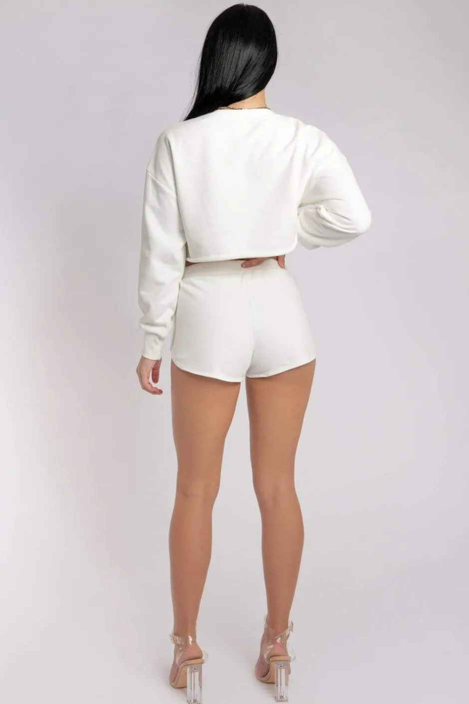 Joggers & Jumpers*CXIX Oversized Cropped Jumper - Ecru
