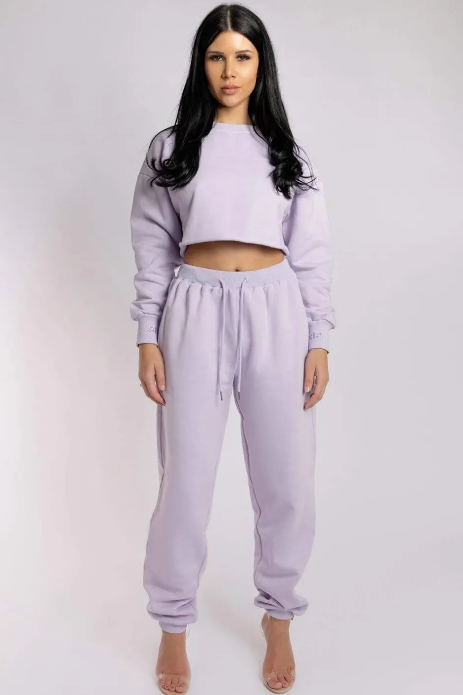 Tees & Tops*CXIX Oversized Cropped Jumper - Lilac
