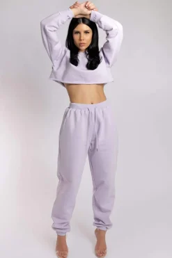 Tees & Tops*CXIX Oversized Cropped Jumper - Lilac